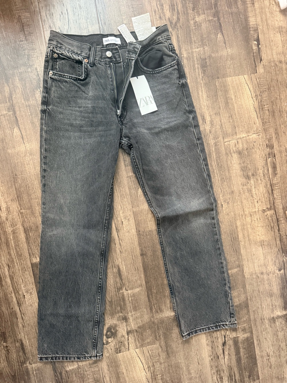 Zara Men's Charcoal Straight Jeans